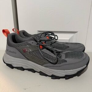 Columbia Men's Hatana Breathe Sneakers Titanium Grey Steel/Red Quartz Size 12